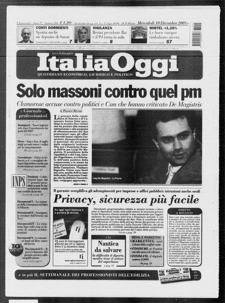 Italia oggi : quotidiano di economia finanza e politica